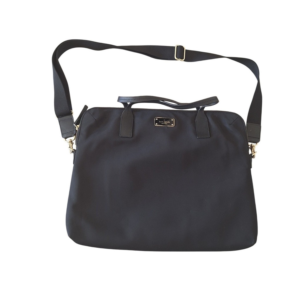 Kate Spade New York Laptop Shoulder Bag Black Nylon